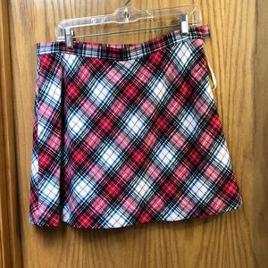 Plaid mini skirt